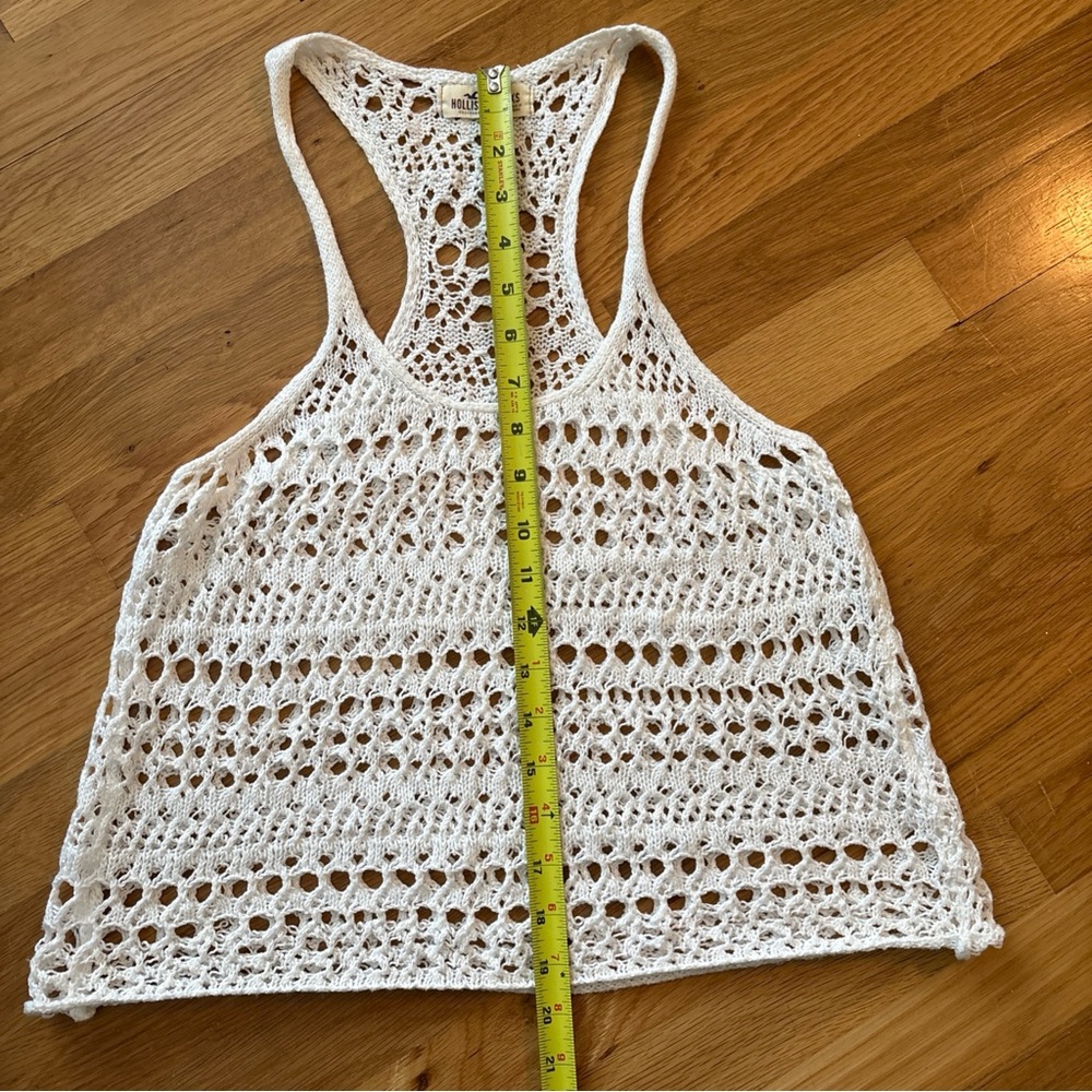 Hollister Cream Crochet Tank Top
